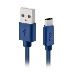 SBS Dátový Kábel Polo USB/USB-C silikónový, 1m, modrá TECABLPOLOTYPECB