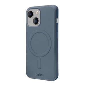 SBS Puzdro Smooth Mag kompatibilné s MagSafe pre iPhone 14, modrá TEMAGCOVRUBIP1461B