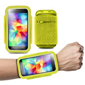 Športové puzdro na zápästie PURO pre Váš smartfón s uhlopriečkou do 5.1 palca, Lime PU00760