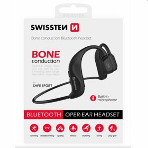 Swissten Bluetooth Earbuds bone conduction, čierne 51106090