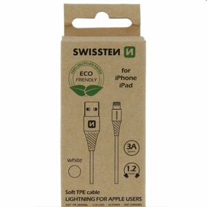 Swissten Data Cable Textile USB / Lightning 1.2 m, biely 71502301ECO