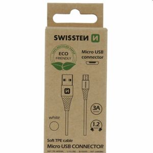 Swissten Data Cable Textile USB / Micro USB 1.2 m, biely, eco balenie 71504300ECO