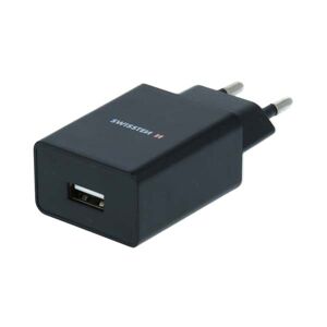 Swissten sieťový adaptér Smart IC 1x USB 1A Power s dátovým káblom USBLightning 1,2 M, čierne 22068000