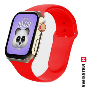 Swissten silikónový remienok pre Apple Watch 38-40, červený 46000102