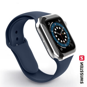 Swissten silikónový remienok pre Apple Watch 38-40, modrý 46000103