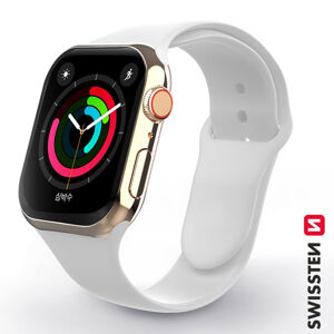 Swissten silikónový remienok pre Apple Watch 42-44, biely 46000114