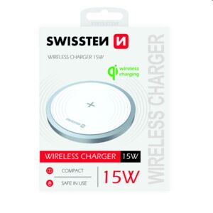 Swissten Wireless Charger 15W, white - OPENBOX (Rozbalený tovar s plnou zárukou) 22055505