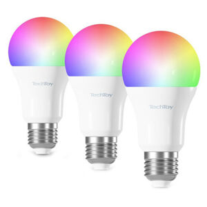TechToy Smart Bulb RGB 9W E27 ZigBee 3pcs set TSL-LIG-A70ZB-3PC, biela