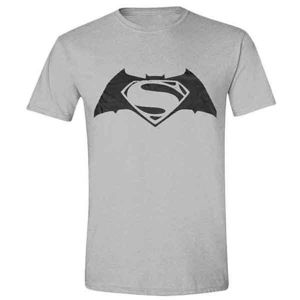 Tričko Batman vs. Superman Logo Grey Melange M GL06BVS-M