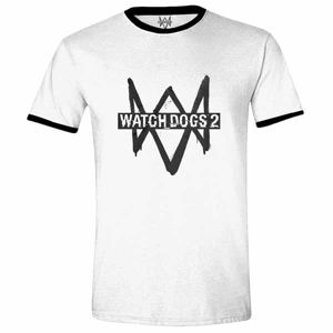 Tričko Watch Dogs 2 - Logo Ringer White M TS003WAD2-M