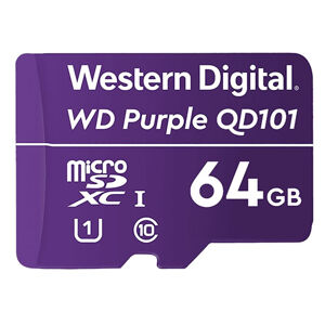WD 64 GB Purple microSDXC card Class10 U1 WDD064G1P0C