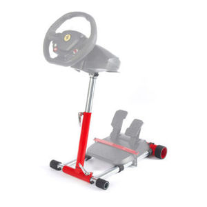 Wheel Stand Pro DELUXE V2, racing wheel and pedals stand for Thrustmaster SPIDER, T80T100,T150,F458F430, red saitek