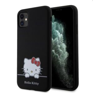 Zadný kryt Hello Kitty Liquid Silicone Daydreaming Logo pre Apple iPhone 11, čierne 57983116909