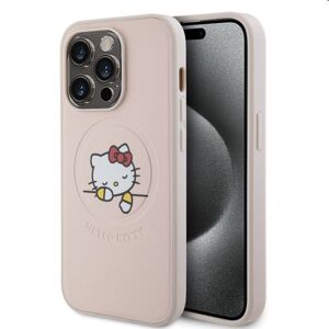 Zadný kryt Hello Kitty PU Kitty Asleep Logo MagSafe pre Apple iPhone 15 Pro, ružové 57983116924