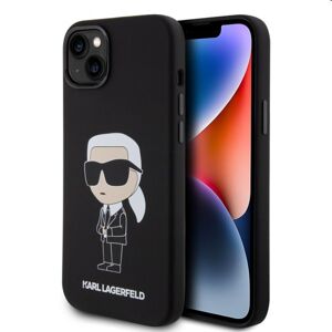 Zadný kryt Karl Lagerfeld Liquid Silicone Ikonik NFT pre Apple iPhone 15 Plus, čierne 57983116790