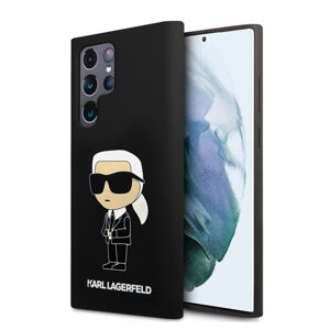 Zadný kryt Karl Lagerfeld Liquid Silicone Ikonik NFT pre Samsung Galaxy S24 Ultra, čierny 57983119540