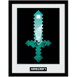 Zarámovaný plagát Diamond Sword (Minecraft) PFC2350