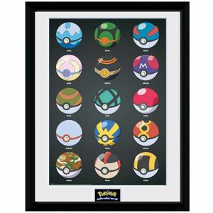 Zarámovaný plagát Pokeballs (Pokémon) PFC2076
